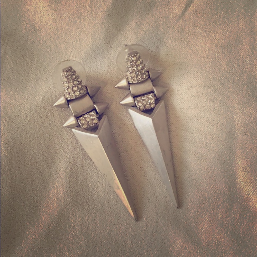 BCBG spike formal earrings